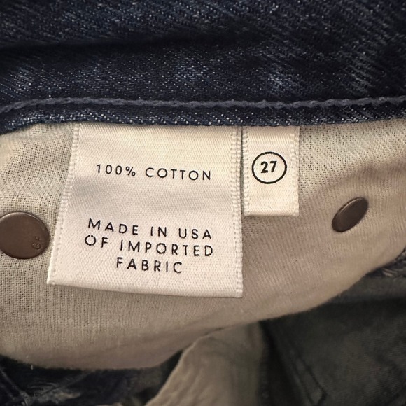 GRLFRND Karolina High Rise Button Fly 'Rather Have You' Blue Straight Jeans 27 - Picture 7 of 8